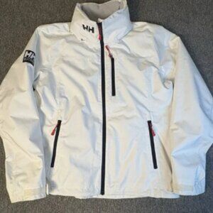 Helly-Hansen HH Men's Large Crew Hooded Jacket 2.0 White Waterproof Sailing
